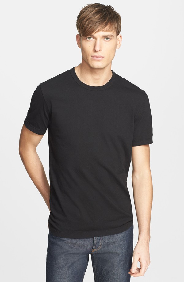 James Perse Crewneck Jersey T-Shirt Black | Blingby